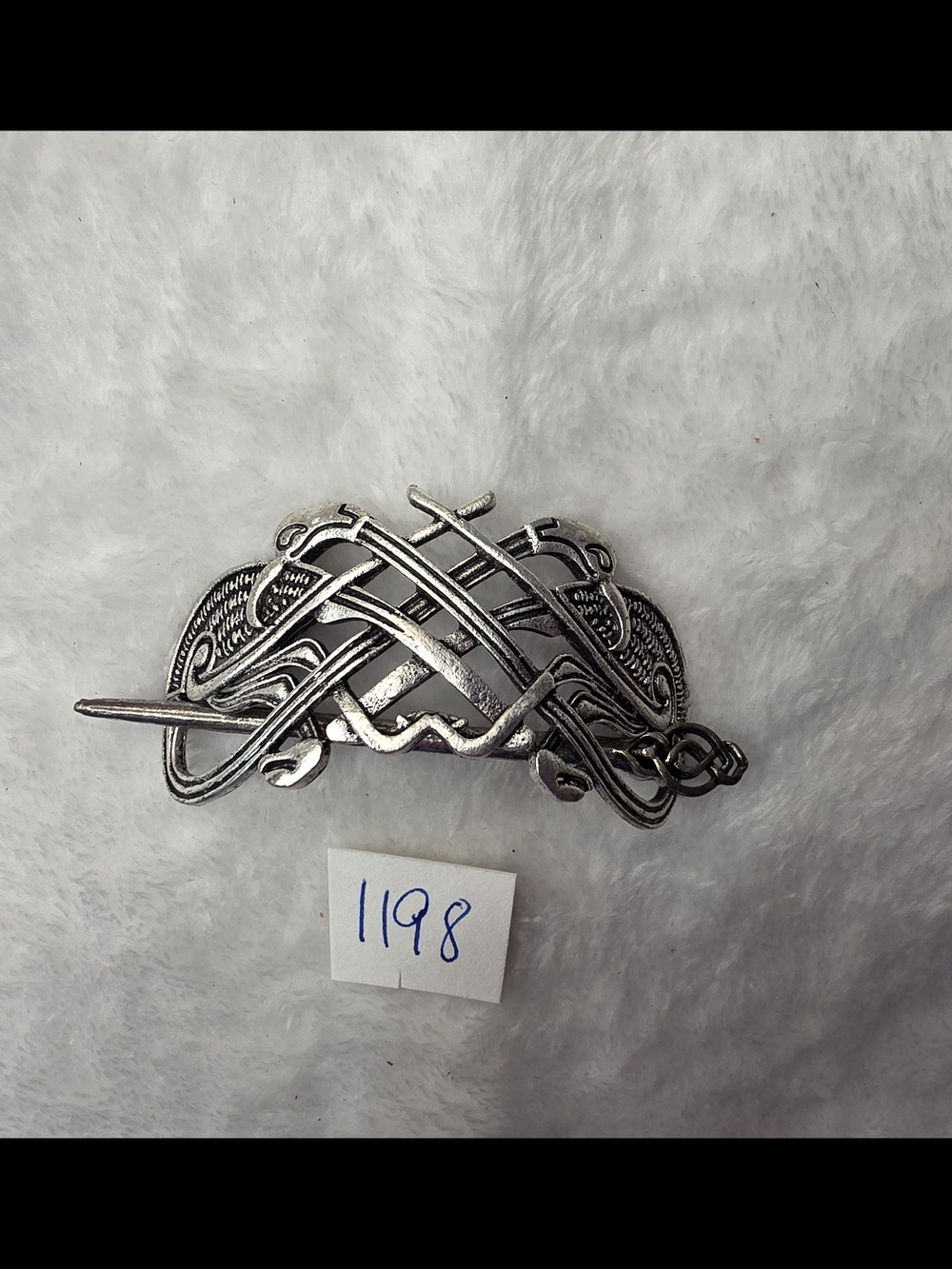 Celtic Knot Silver Hair Pin Barrette